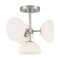 Designers Fountain Zio 4 Light Convertible Polished Nickel with Etched Opal Glass Shades Chandelier For Dining Rooms D270H-4CH-PN - alternate 1